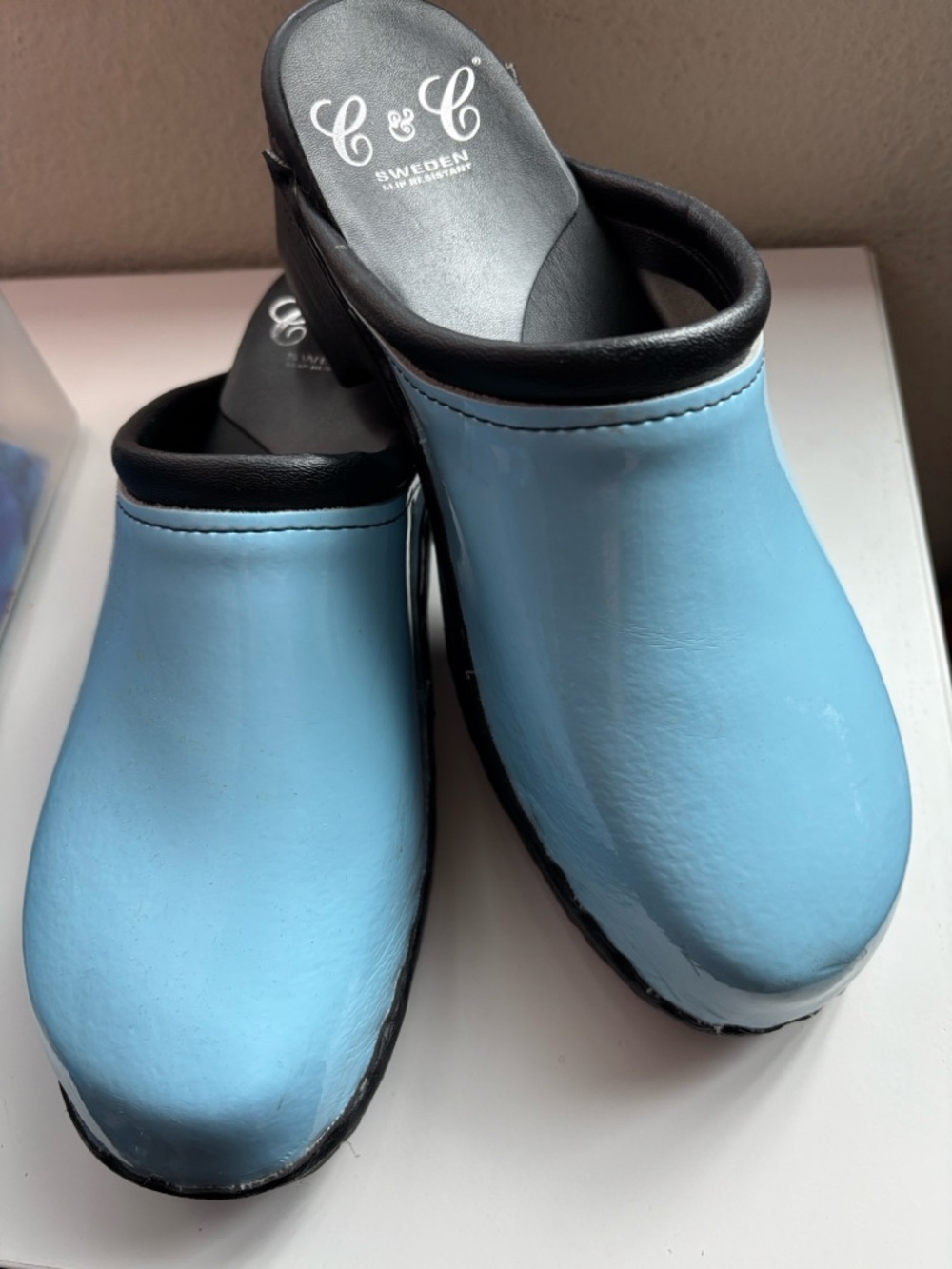 Light Blue Clogs - Picture 2 of 4